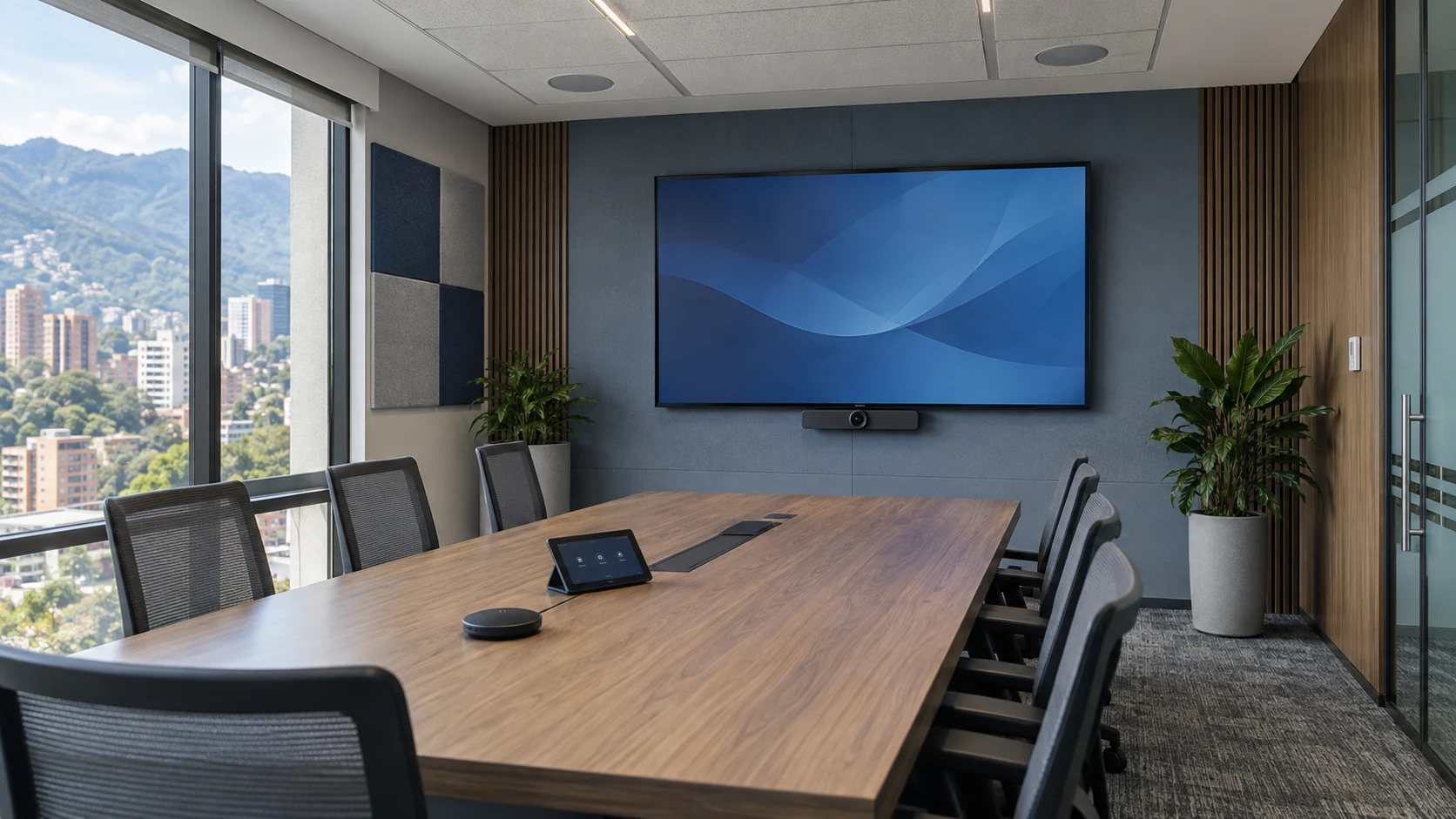 Sala audiovisual; imagen ilustrativa generada con IA